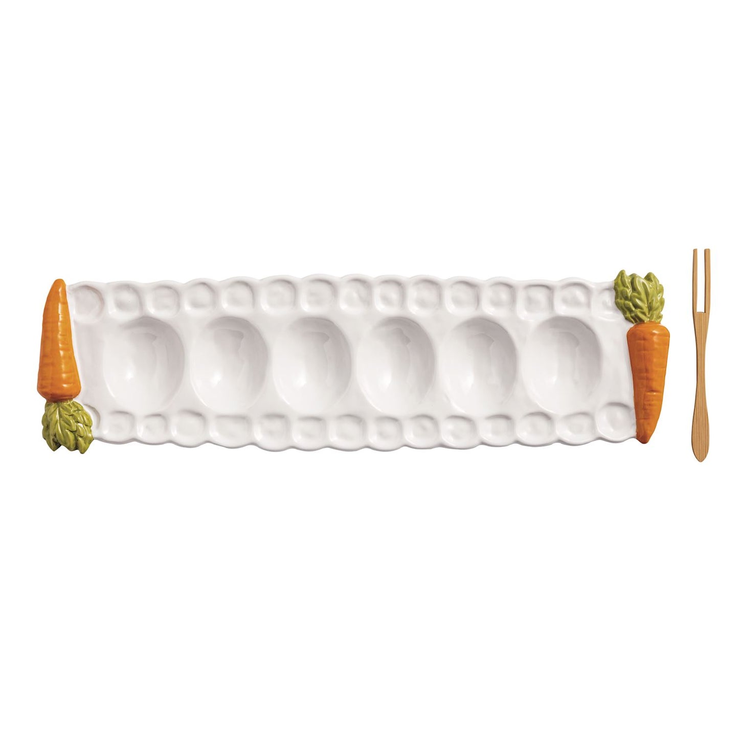 Mud Pie Carrot Easter Deviled Egg Tray Set