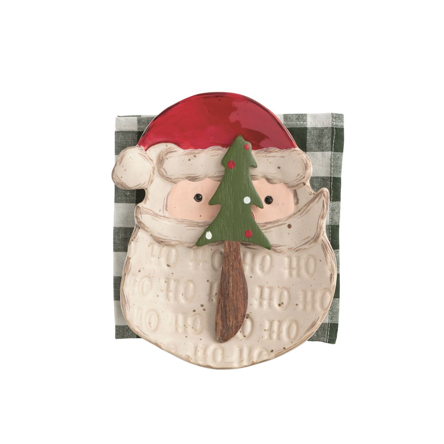 Mud Pie Santa Tray & Towel Set