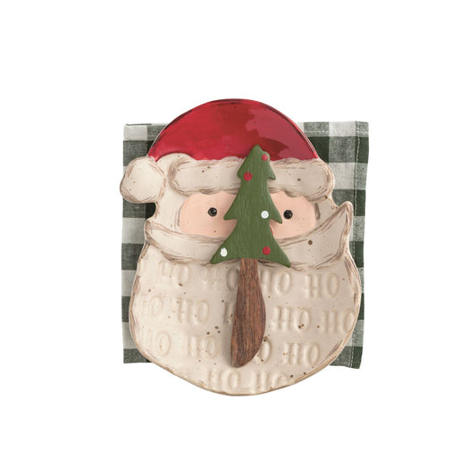 Mud Pie Santa Tray & Towel Set