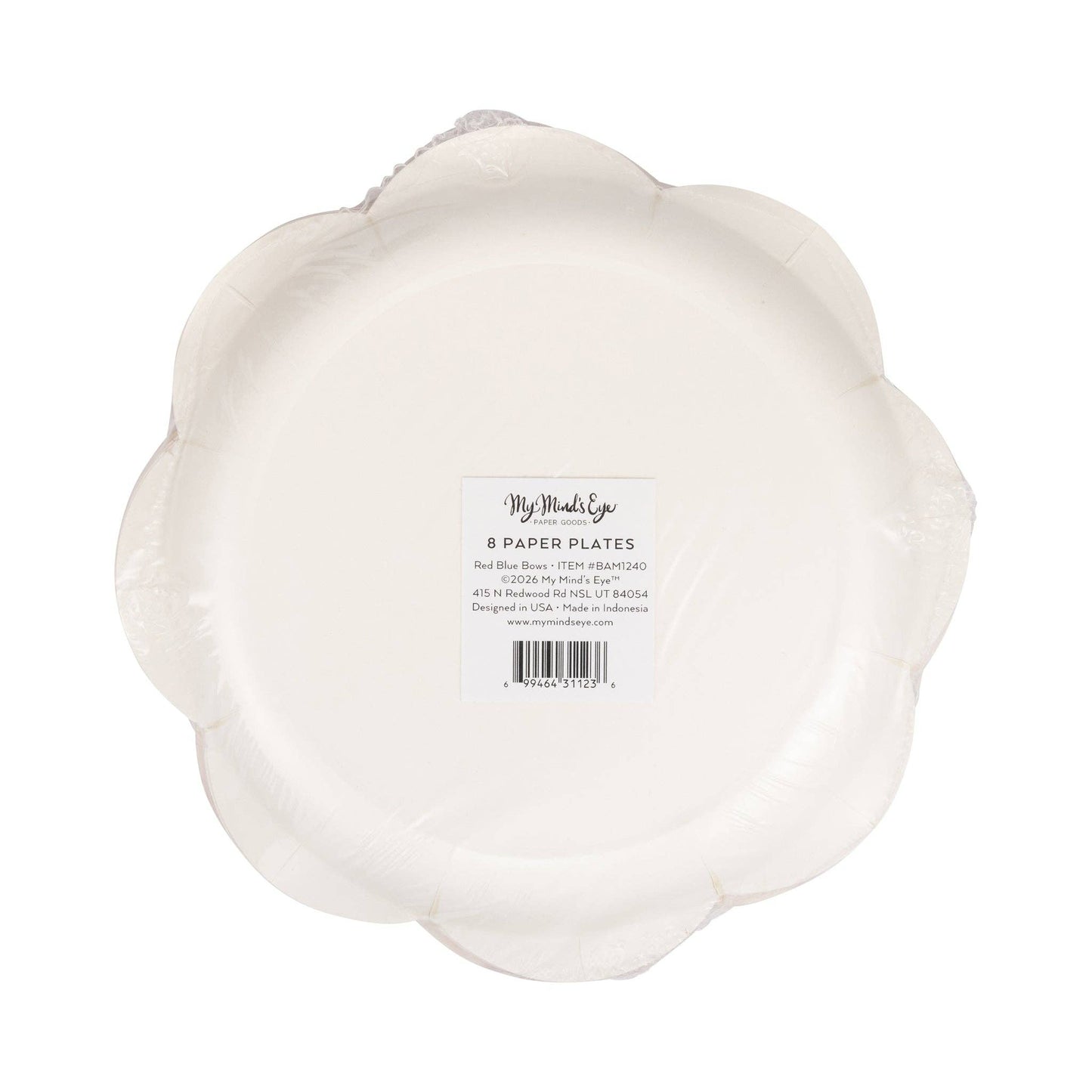 BAM1240 - Bow Edge Paper Plate - 8"