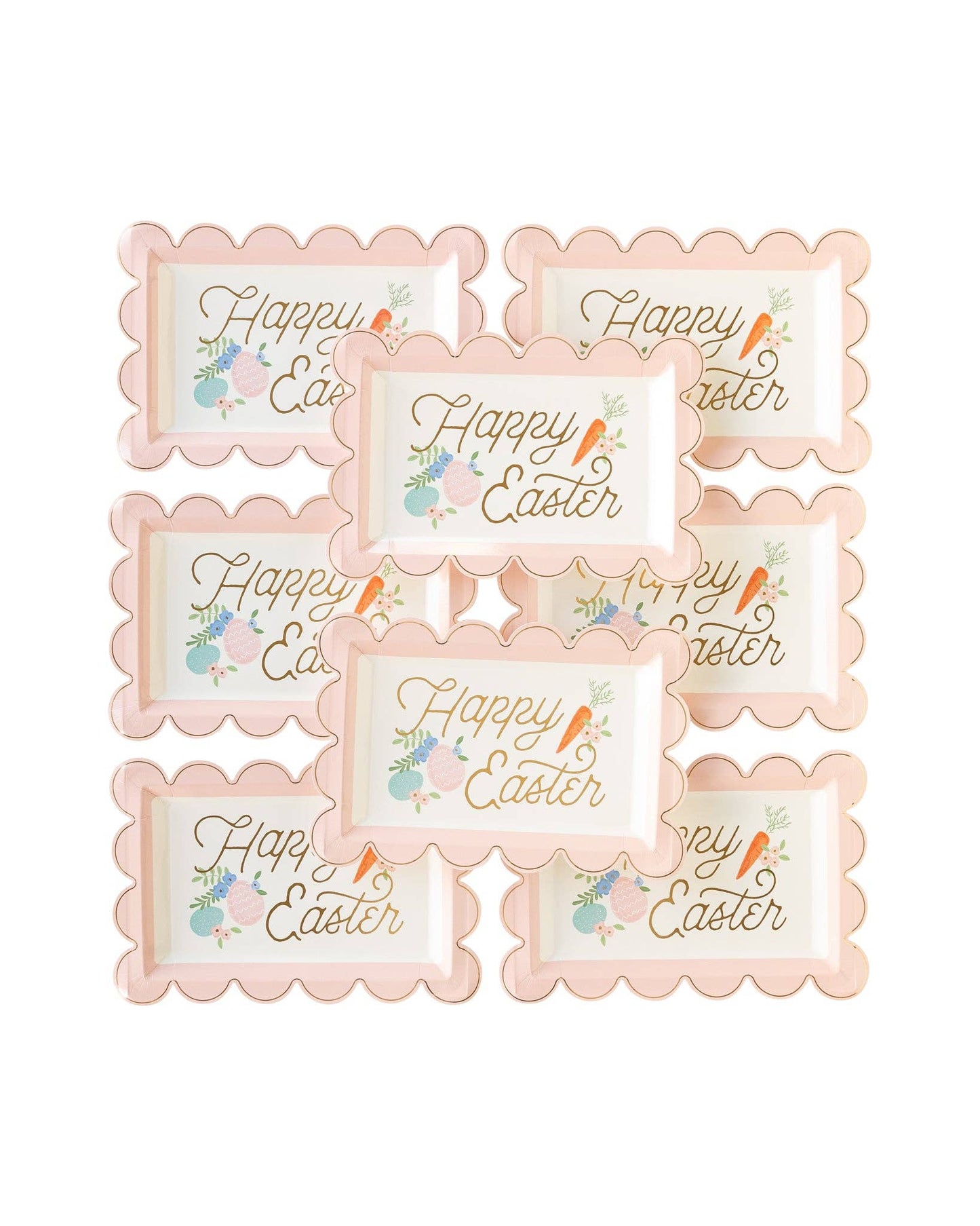 PLTS358P - Easter Scallop Shaped Plate
