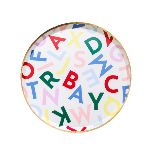 Alphabet Soup Small Plates, 8.25 in. (Set of 8)