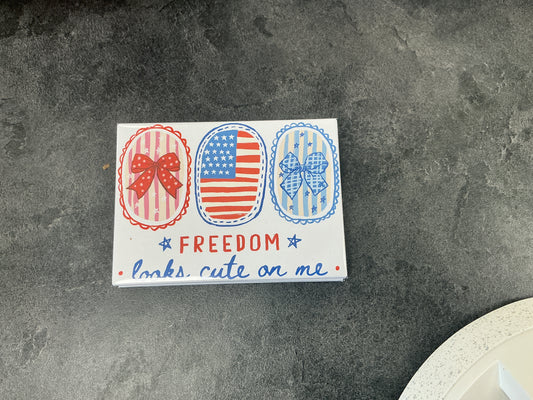 Freedom looks cute on me magnet