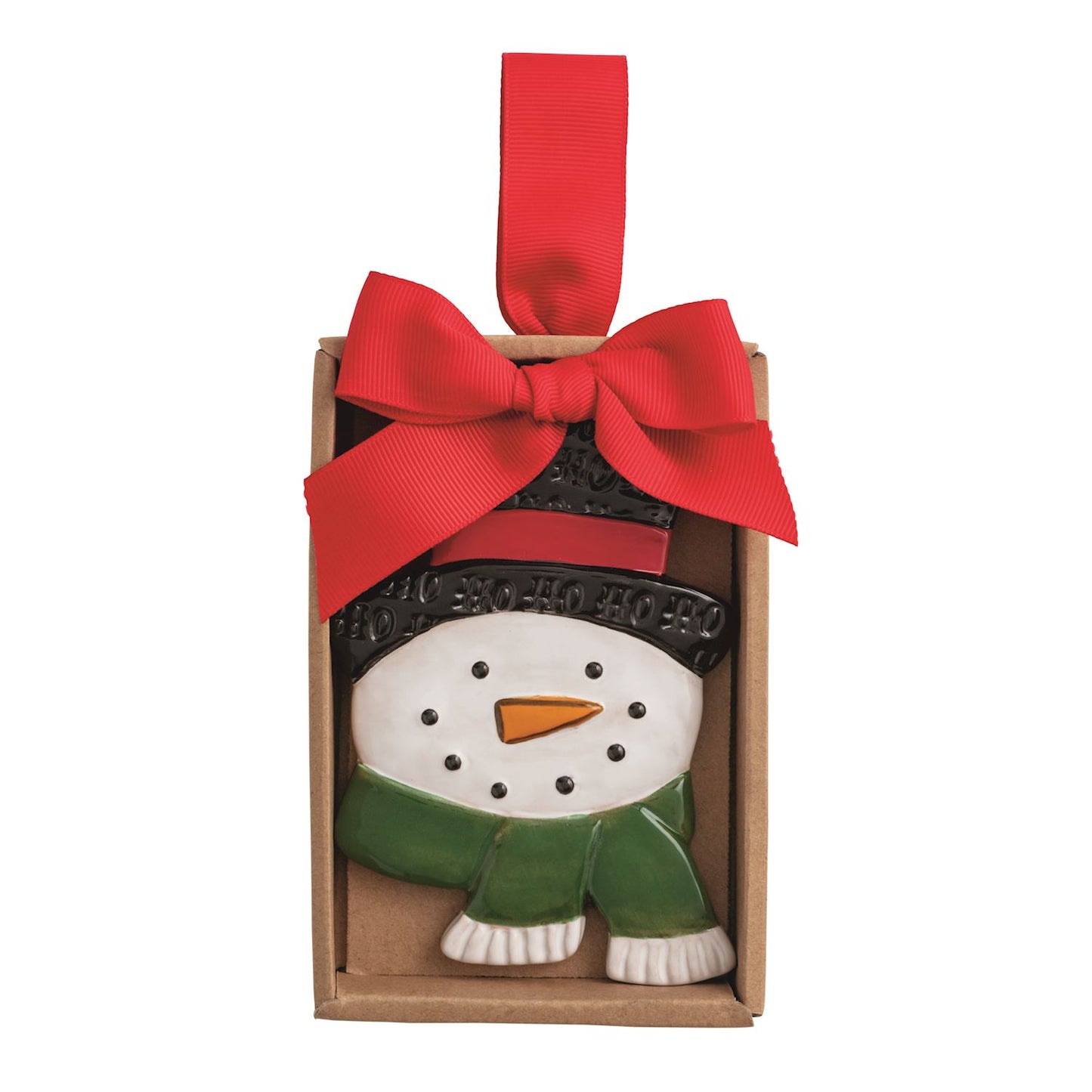 Mud Pie Snowman Stamped Ornament