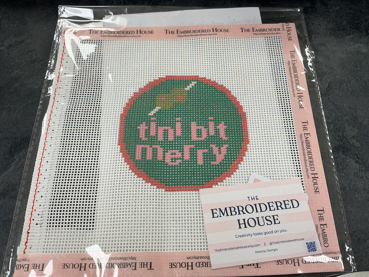 Tini Bit Merry 13 mesh needlepoint The Embroidered House