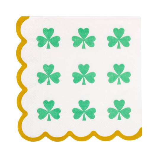 PLNP1911 - FOIL Nine of Clubs Cocktail Napkin (18ct)