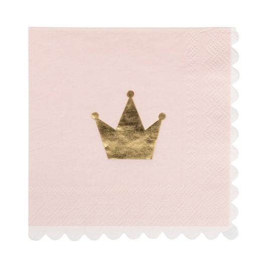 PLPRN38 - Foil Princess Crown Cocktail Napkin (18ct)