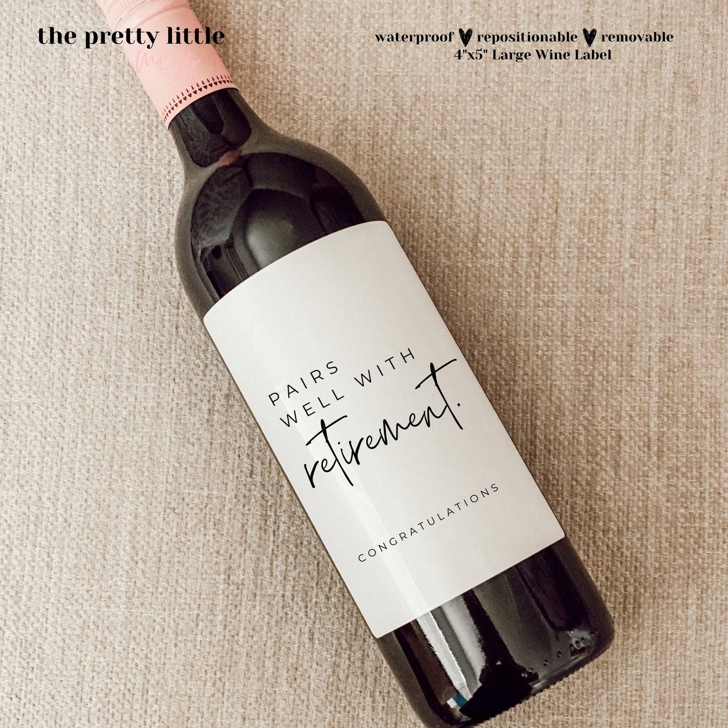 Pairs Well With Retirement. Retirement Gift for Her. Retirement Gift for Him. Funny Retirement Gift.
