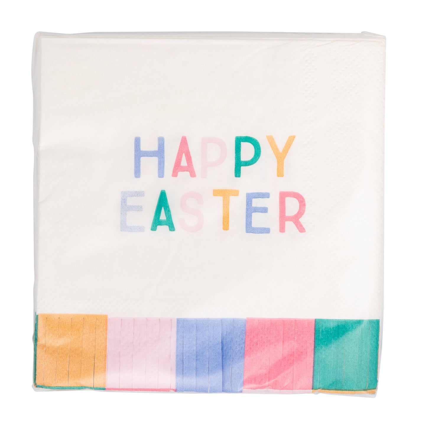 BUN1239 - Happy Easter Fringed Cocktail Napkin