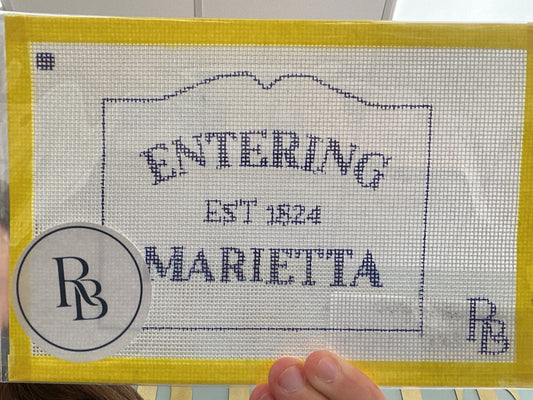 Entering Marietta RB needlepoint