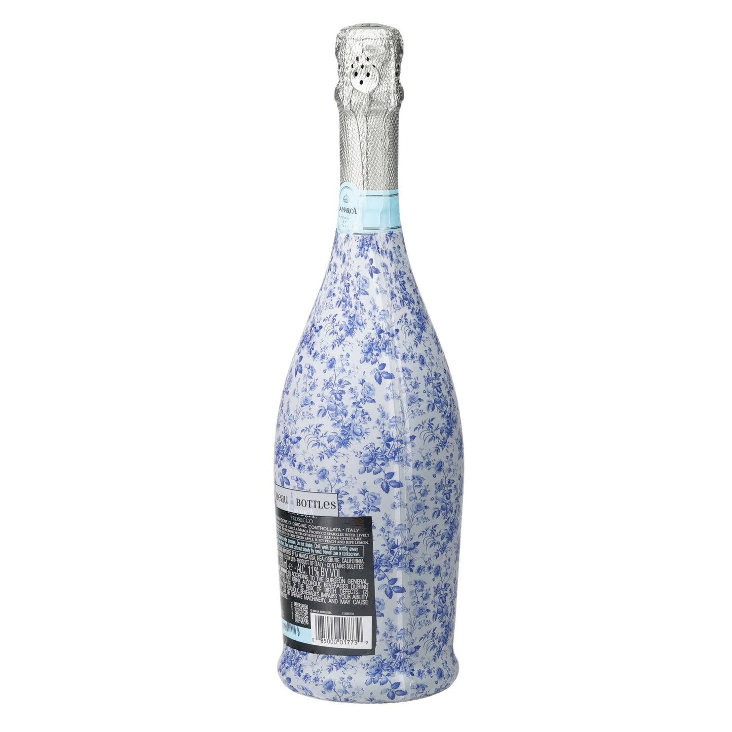 Beau Bottles Grandmillenial Blue Floral - Prosecco Collection