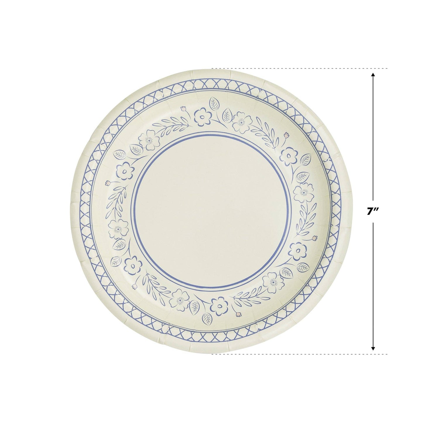 PEM1040 - Pembroke Floral 7" Paper Dessert Plate