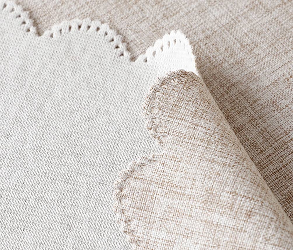 Scalloped Trim Wrinkle-Free Heat-Resistant Tablecloth