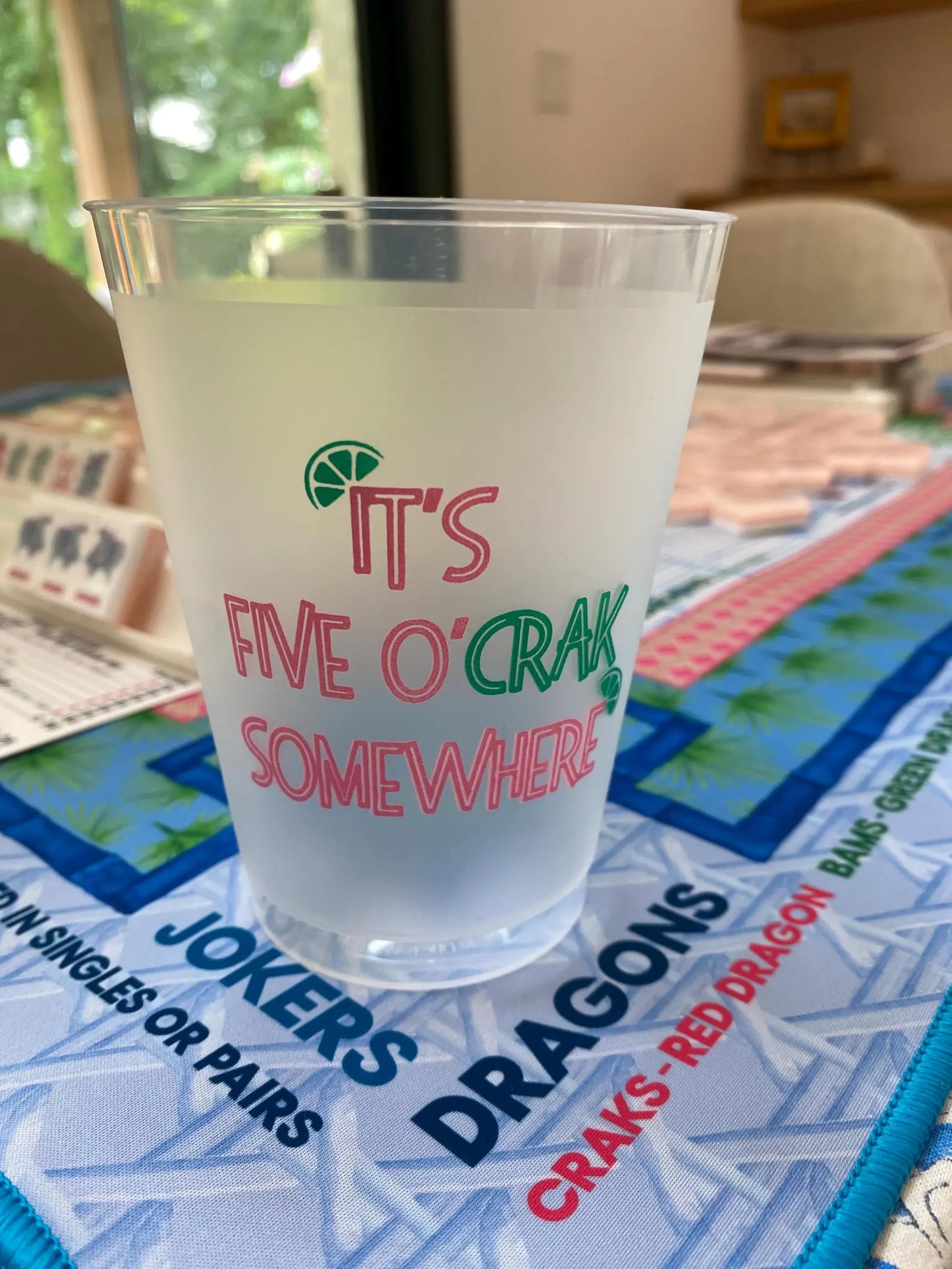 Peachy Mahjong 5 O Krak Somewhere Cups- Set of 10