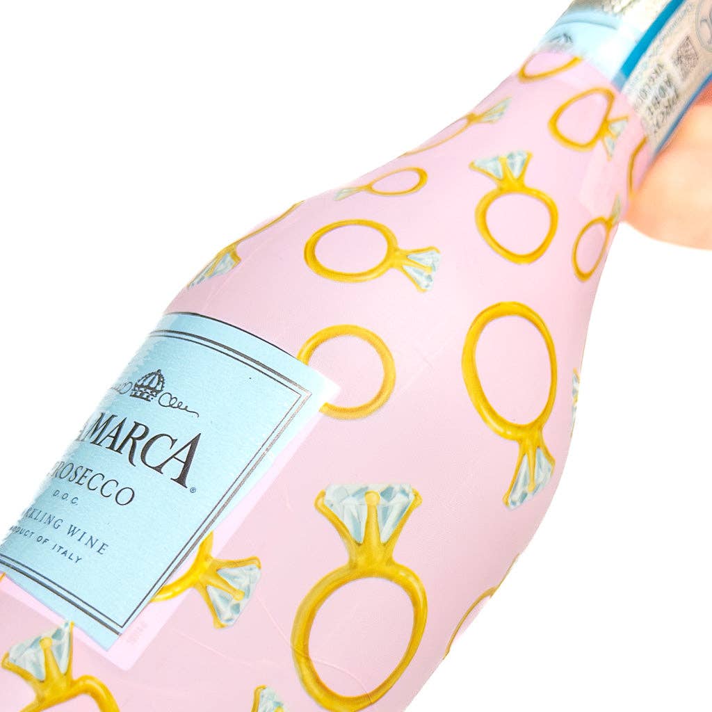 Beau Bottles Pink Engagement Ring - MINI Prosecco Collection - Set of Six Wraps