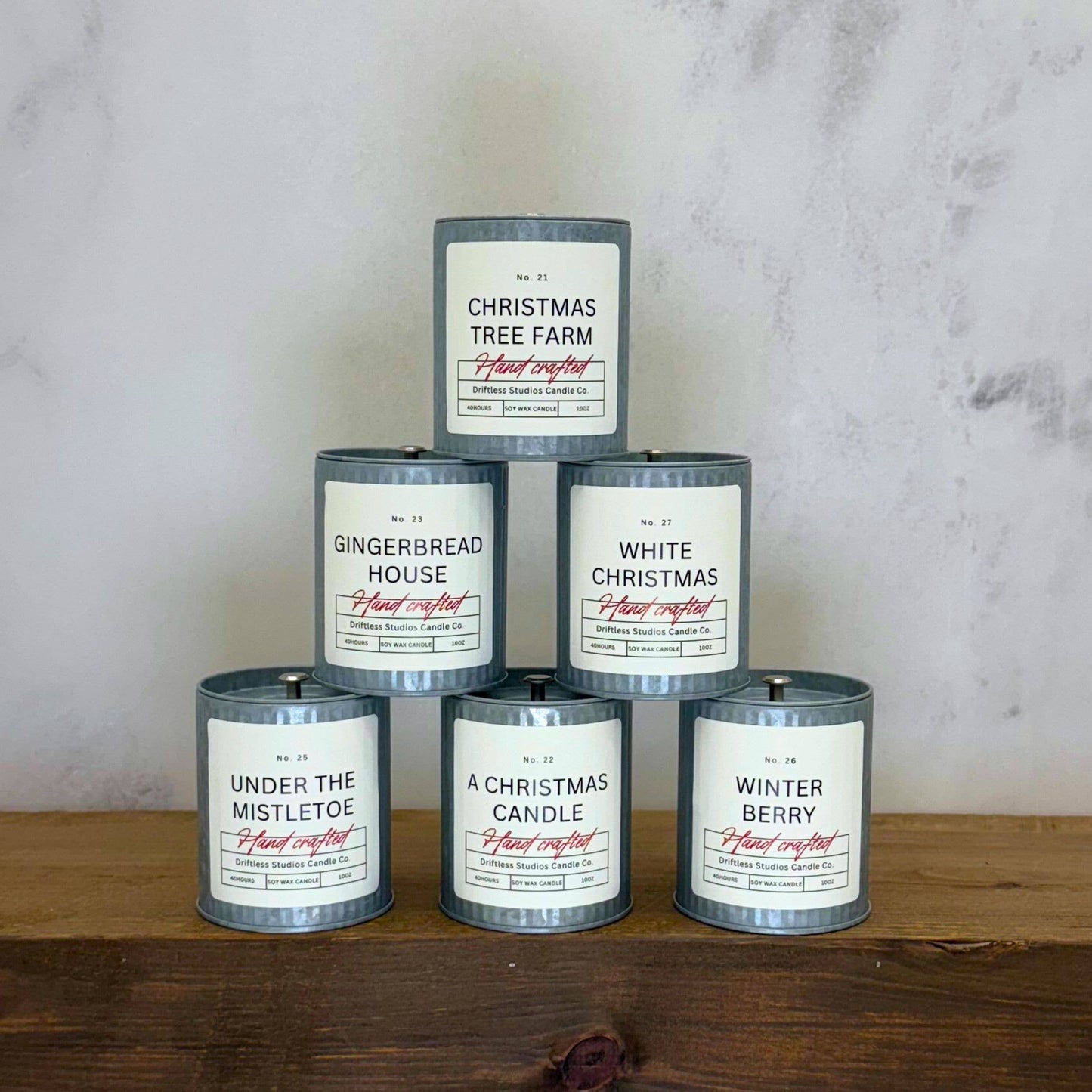 Under the Mistletoe Farmhouse Holiday Candles - Christmas