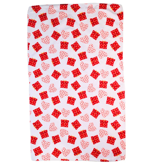 Valentines Gifts & Candy Waffle Weave Towels - Home Decor