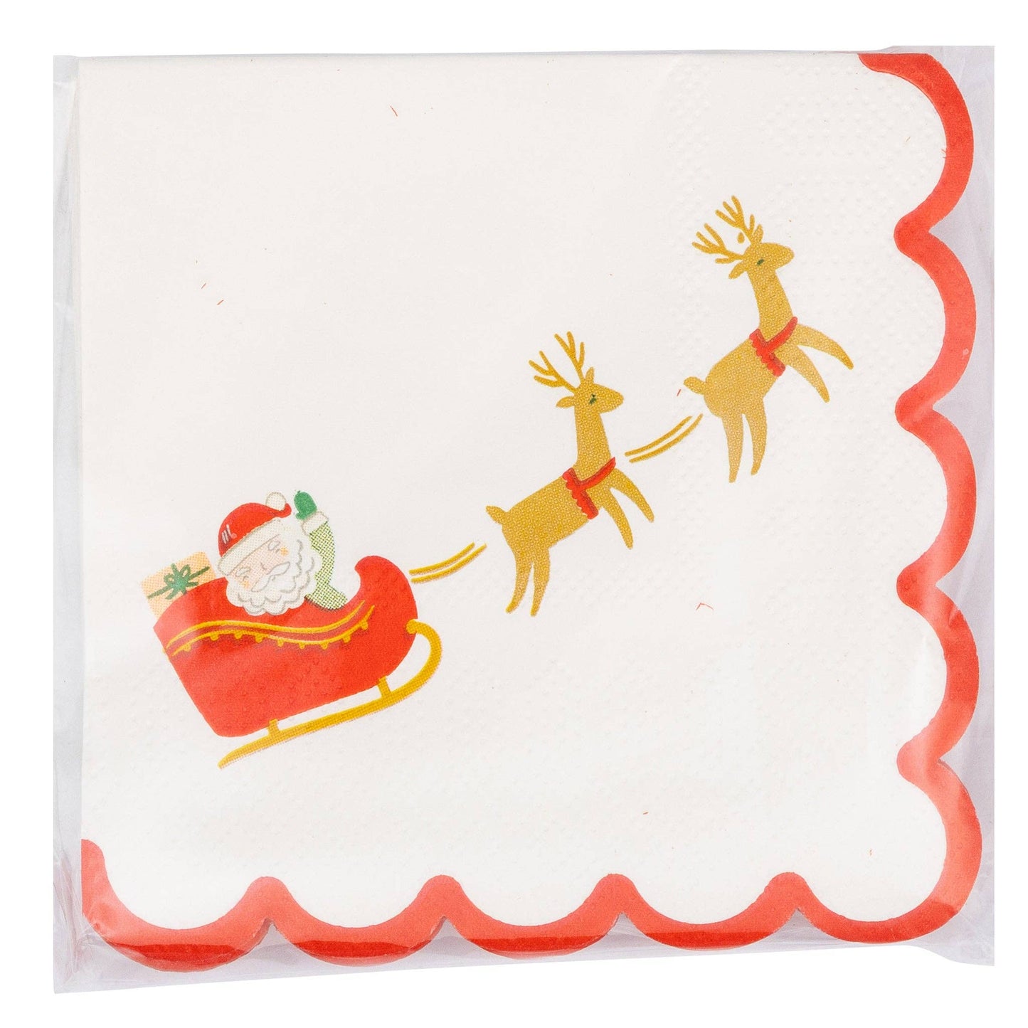 Santa Sleigh Cocktail Napkin