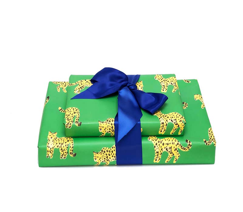 Green Leopard Gift Wrap | Luxury Wrapping Paper by JOSIL Paperie