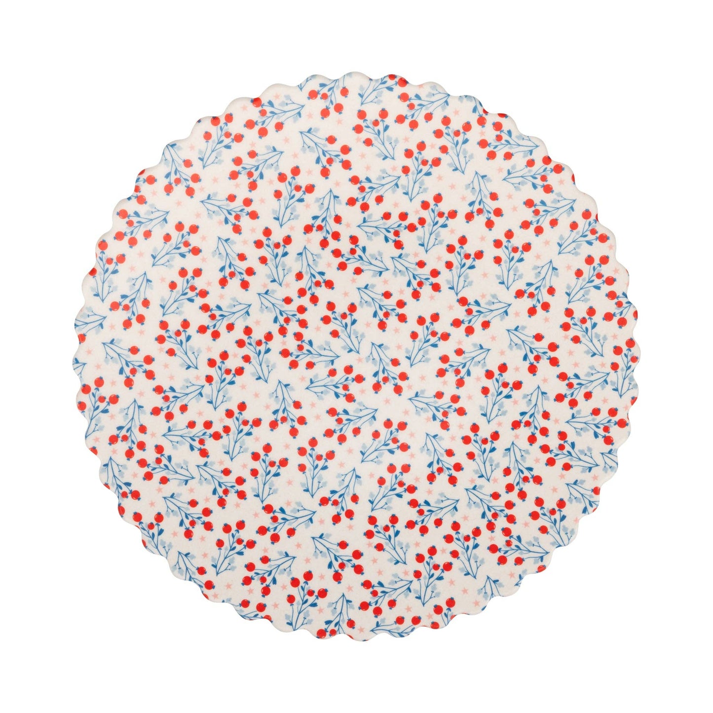 FLO1240 - Floral Bamboo Paper Plate Set