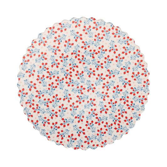 FLO1240 - Floral Bamboo Paper Plate Set