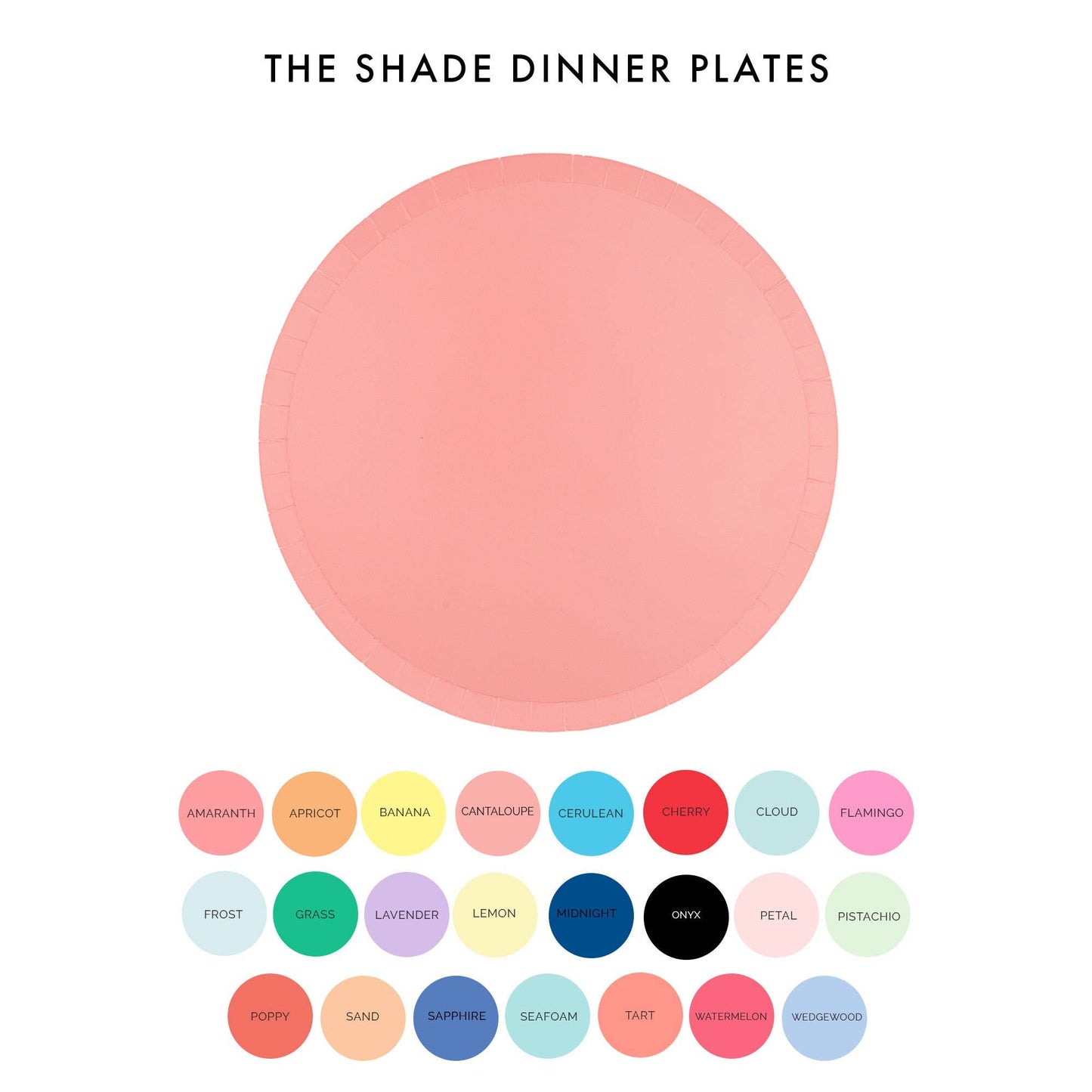 Shades Dinner Plates - 8 Pk. - 23 Color Options