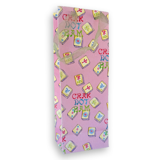 Crak Dot Bam Mahjong Tiles Paper Wine Bag