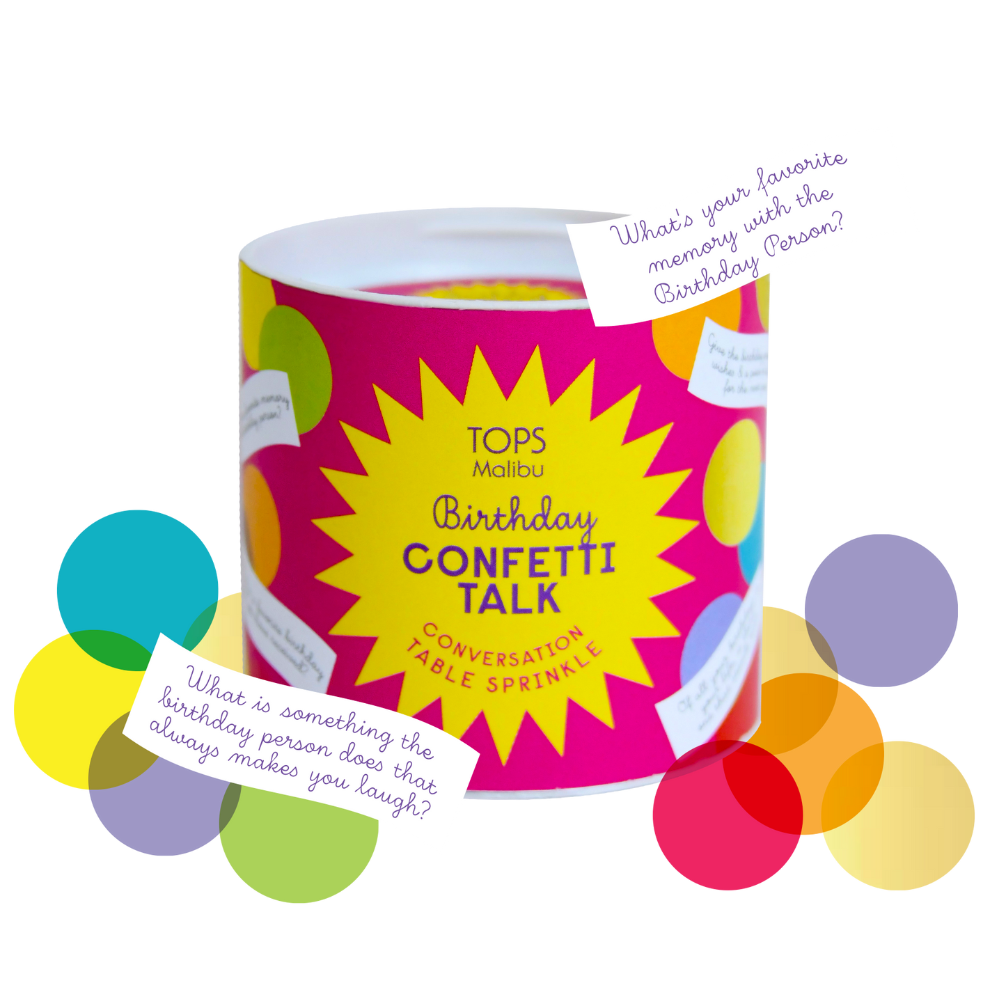 Confetti Talk Conversation Table Sprinkles - Birthday