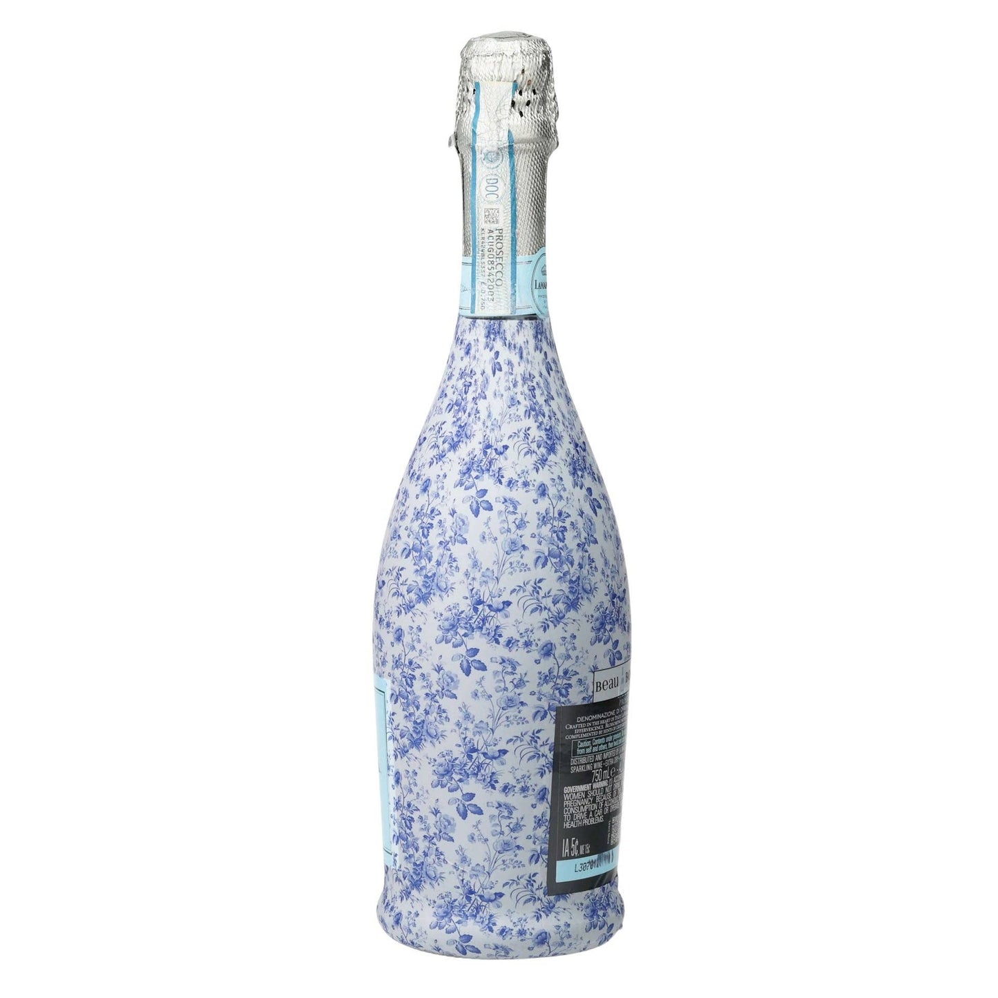 Beau Bottles Grandmillenial Blue Floral - Prosecco Collection
