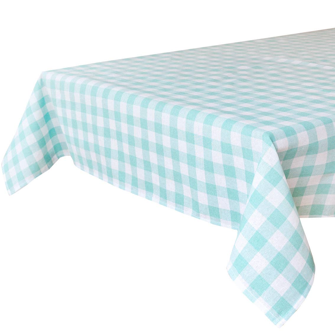 Mint & White Gingham Tablecloth | Tableware |