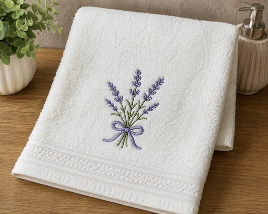 Custom Embroidered Hand Towels with House Logo/Monogram (2)