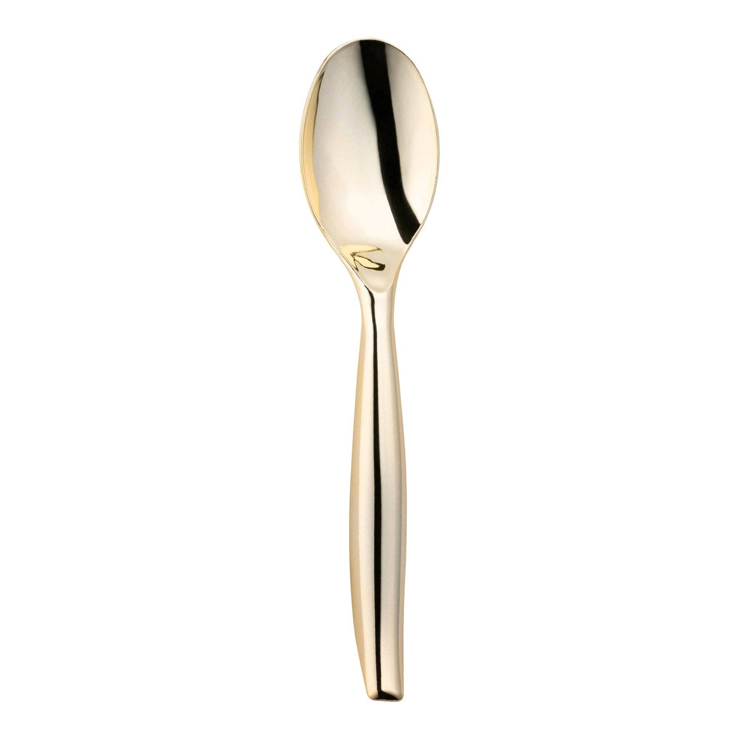 Gold Disposable Plastic Serving Spoons - 5 pcs
