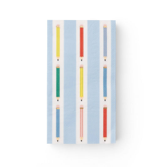 Pencil Stripe Back to School Guest Towels (Set of 20)