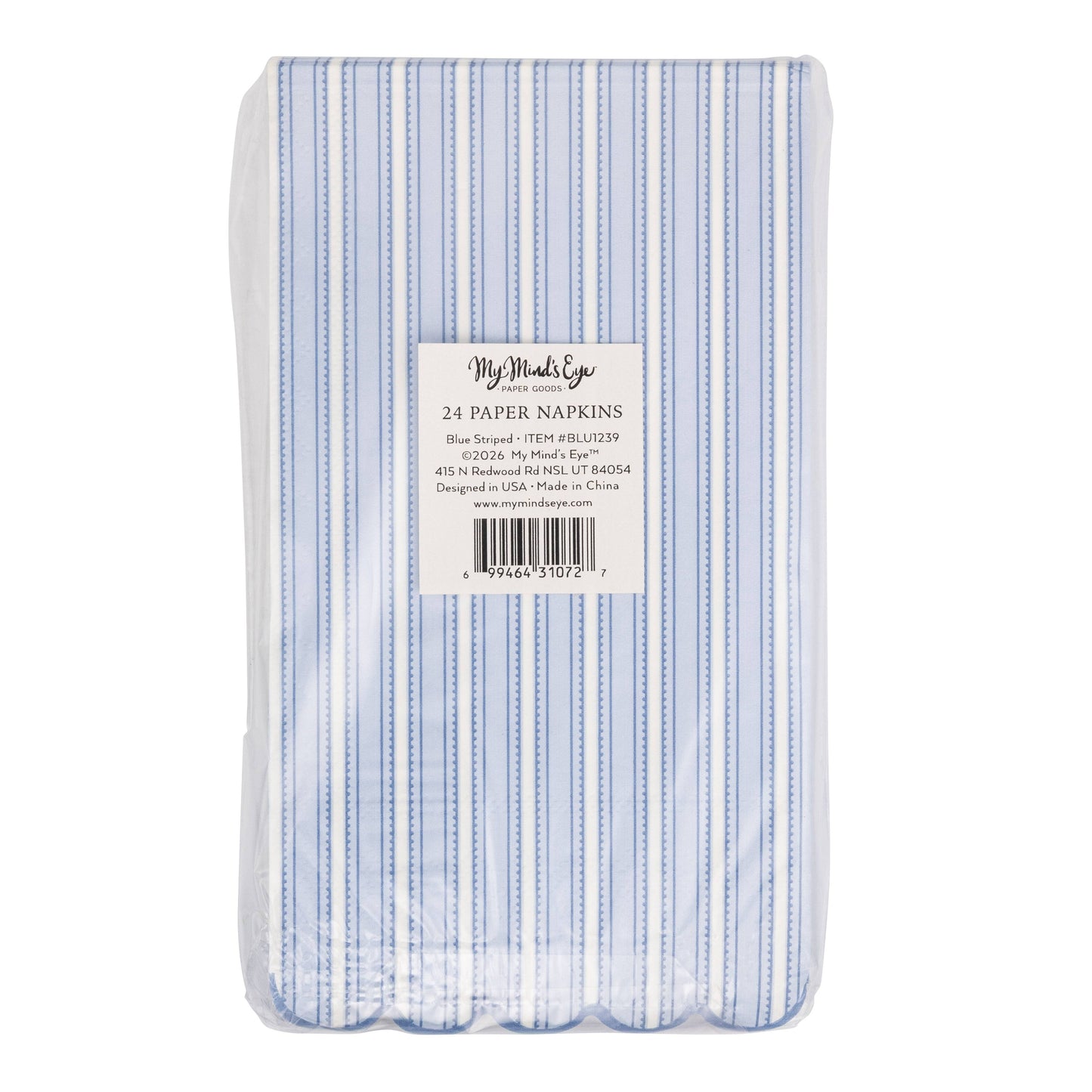 BLU1239 - Bluehill Striped Dinner Napkin