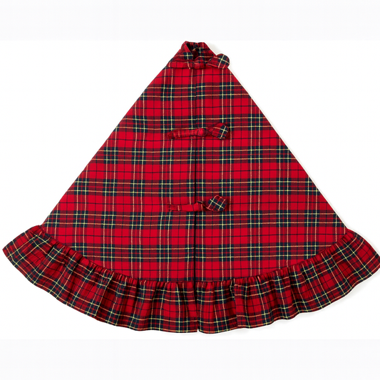 Classic Tartan Plaid Ruffled Trim 53" Christmas Tree Skirt