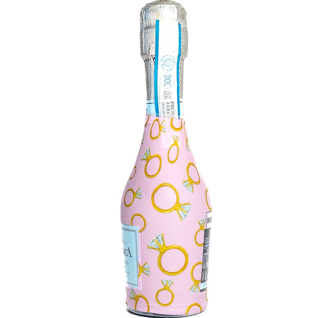 Beau Bottles Pink Engagement Ring - MINI Prosecco Collection - Set of Six Wraps