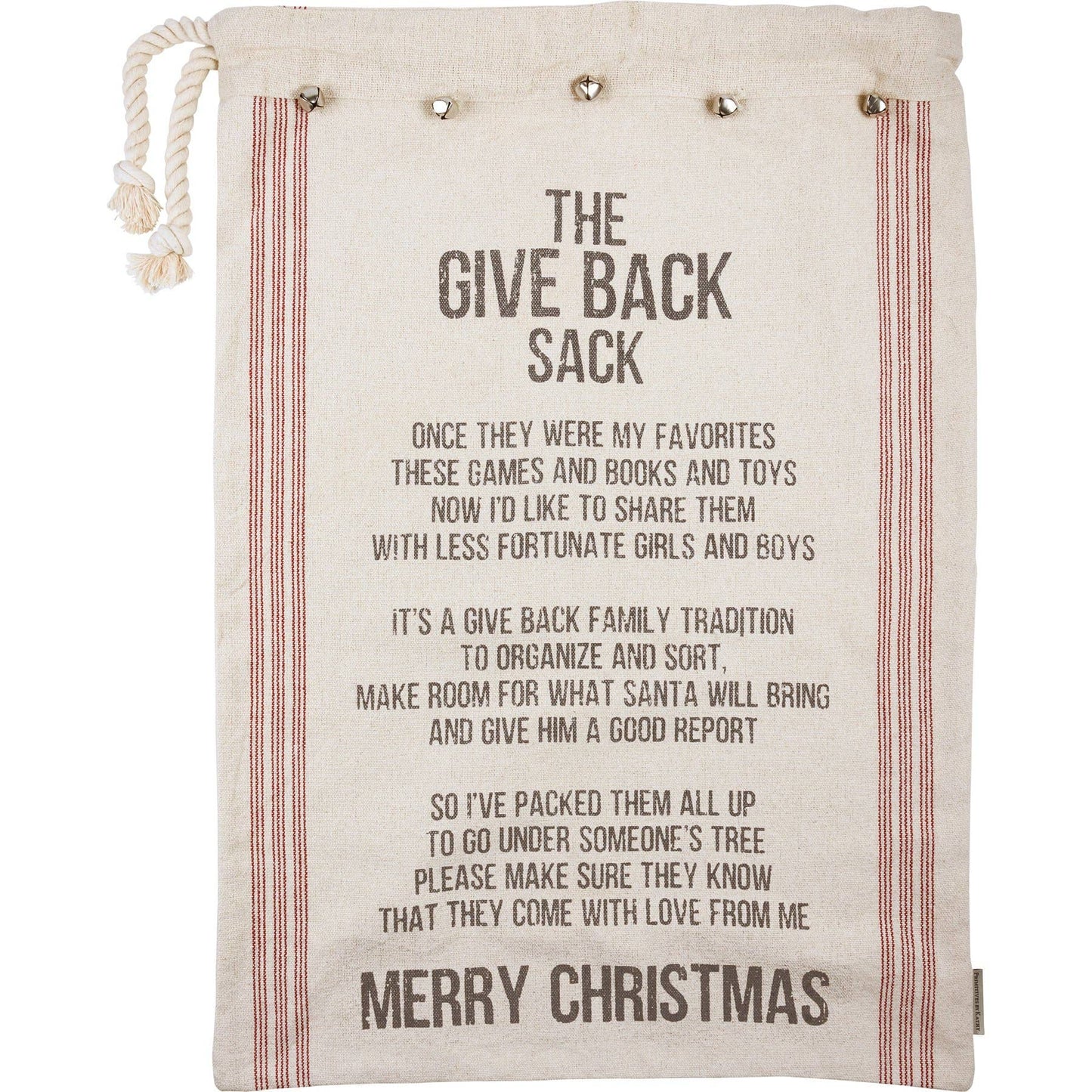 The Give Back Sack Merry Christmas Santa Sack