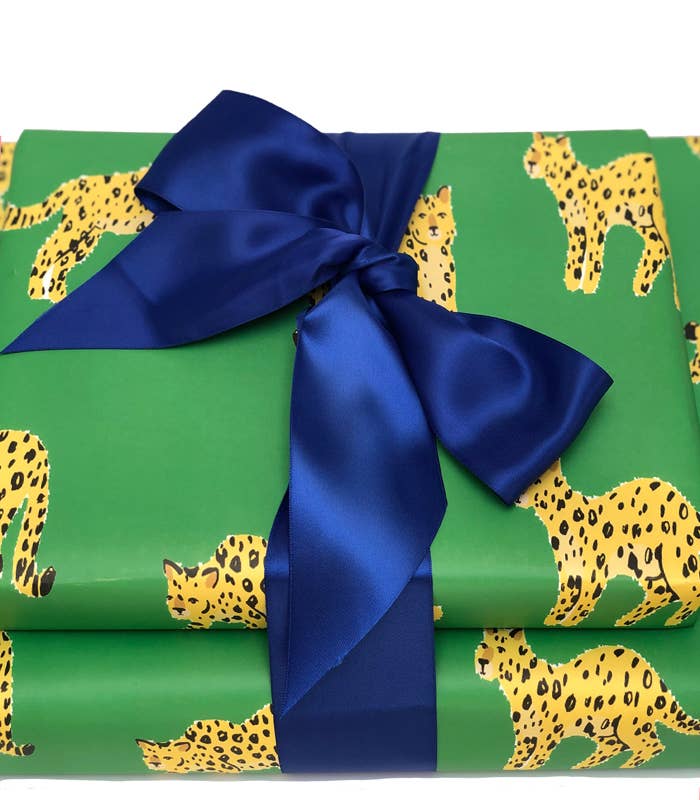 Green Leopard Gift Wrap | Luxury Wrapping Paper by JOSIL Paperie