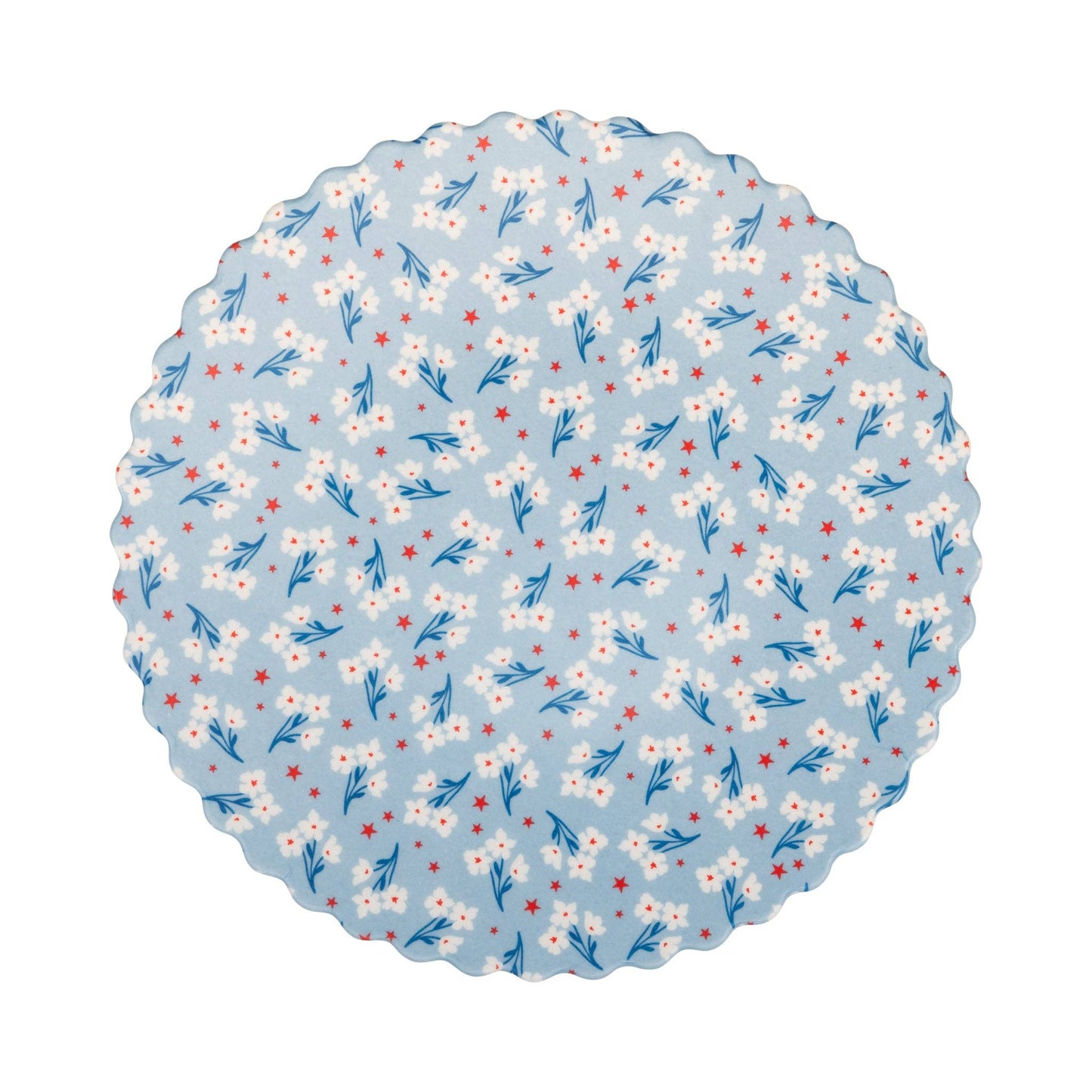FLO1240 - Floral Bamboo Paper Plate Set
