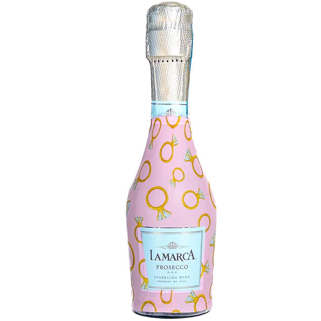 Beau Bottles Pink Engagement Ring - MINI Prosecco Collection - Set of Six Wraps