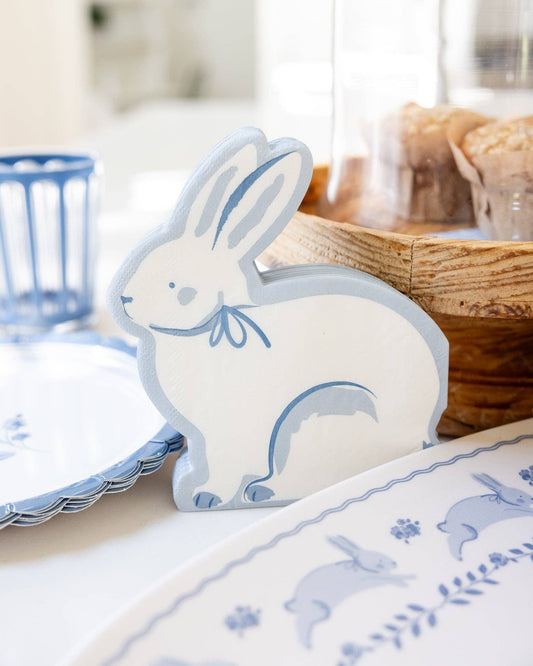 BLU1238 - Bunny Shaped Dinner Napkin
