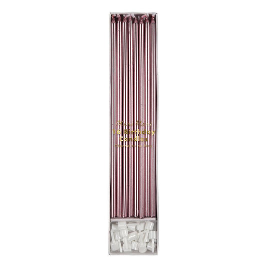 Meri Meri Metallic Pink Candles
