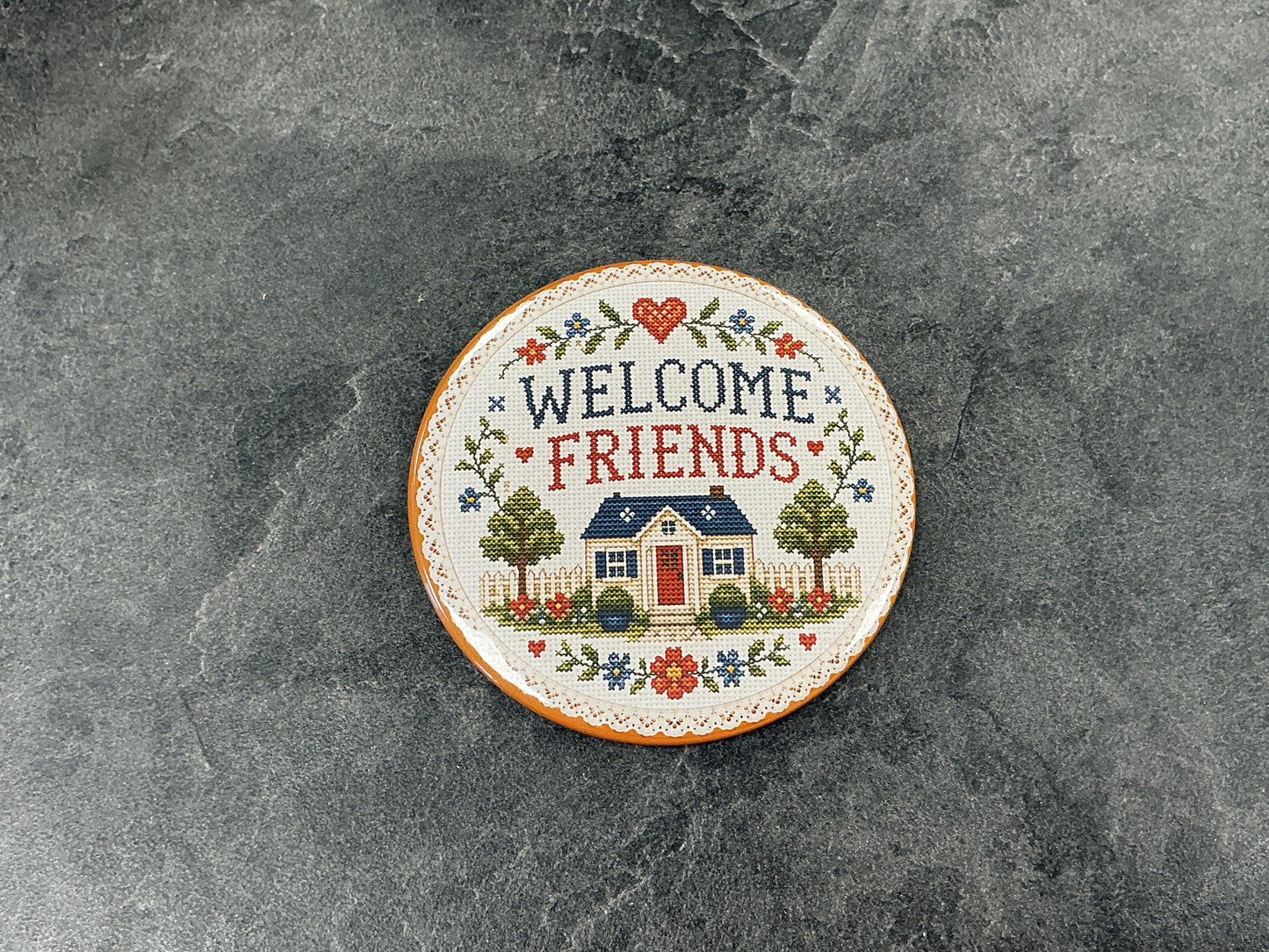 Welcome friends magnet