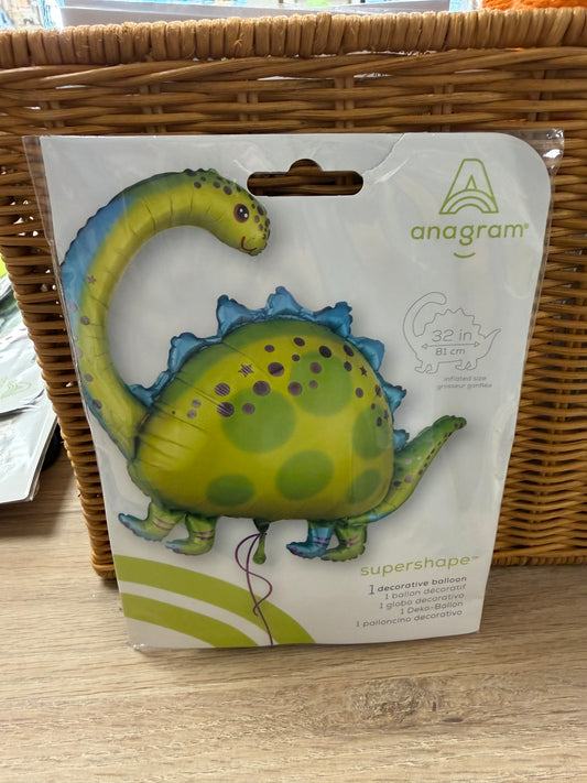 Green Dino Foil Balloon