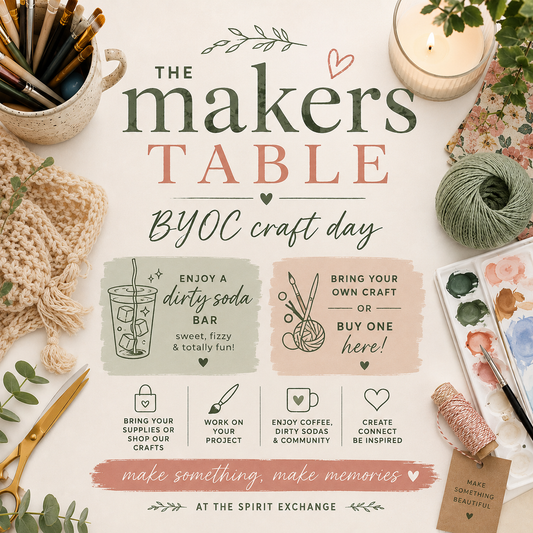 The Makers Table at The Creative Exchange | BYOC (bring your own craft) Every Wednesday!