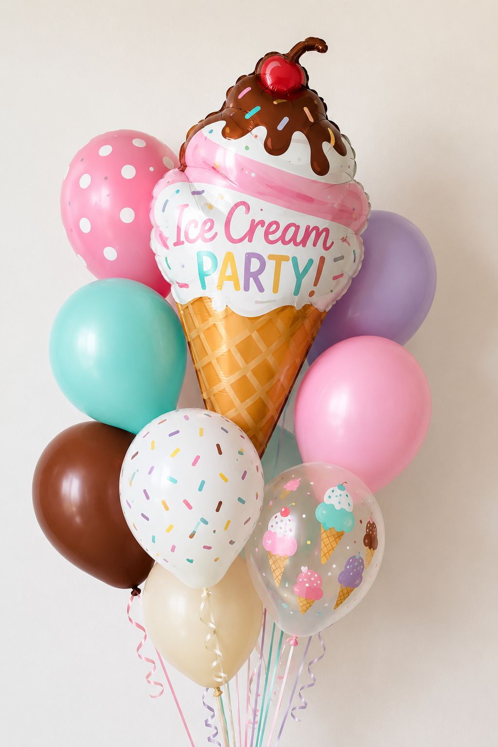 Ice Cream Social Party Themed Balloon Bouquet