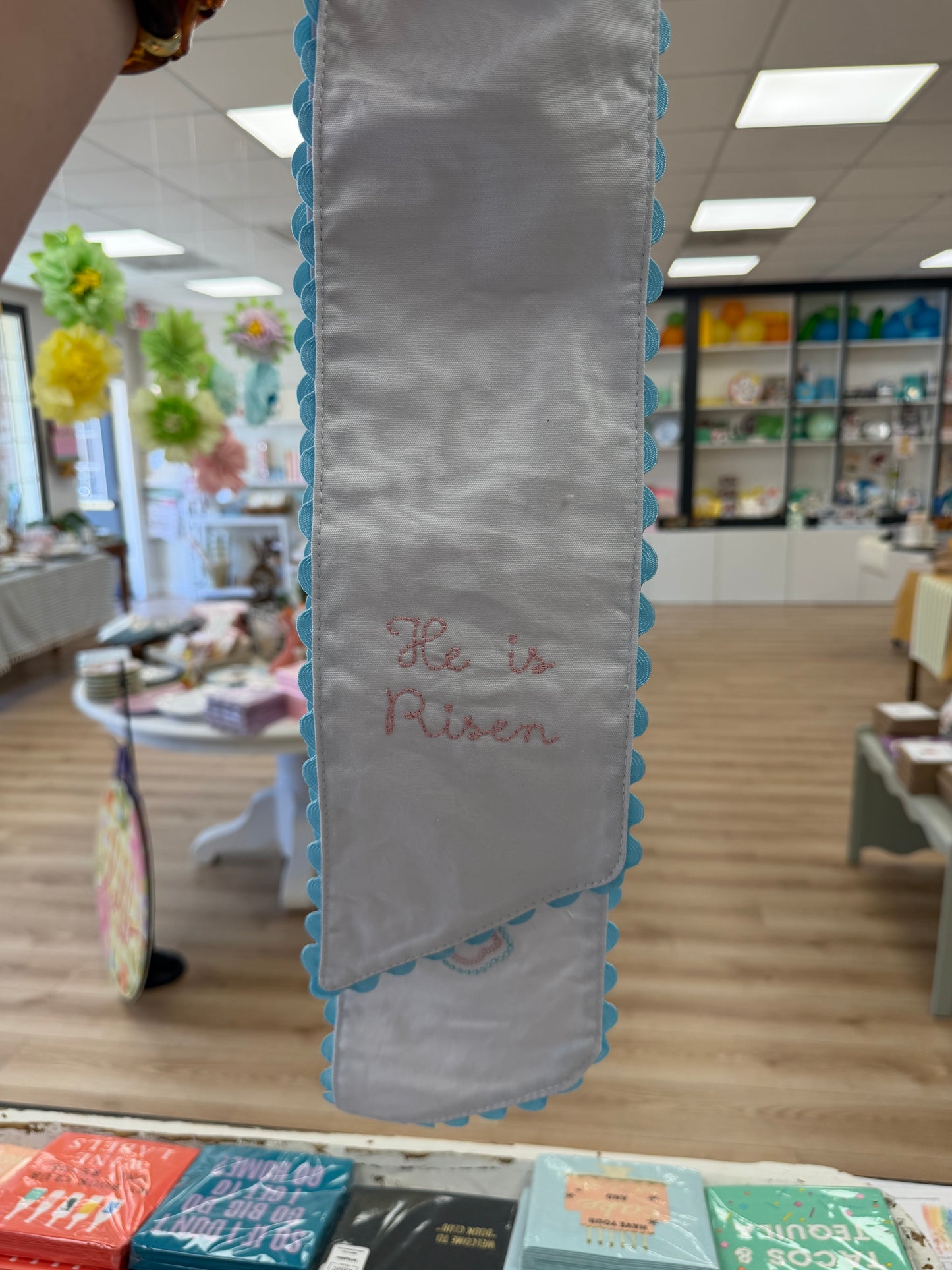 Easter wreath Sash He is Risen