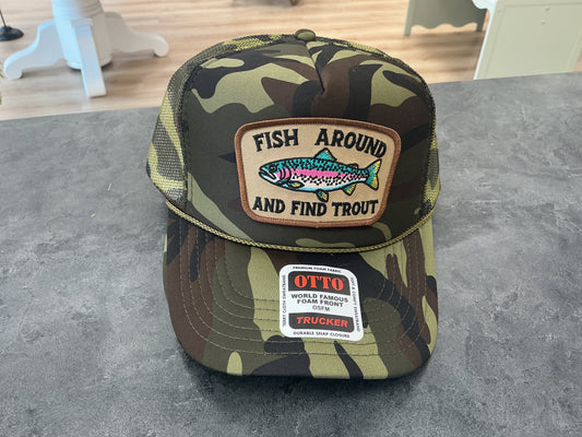 Fish around and find trout hat