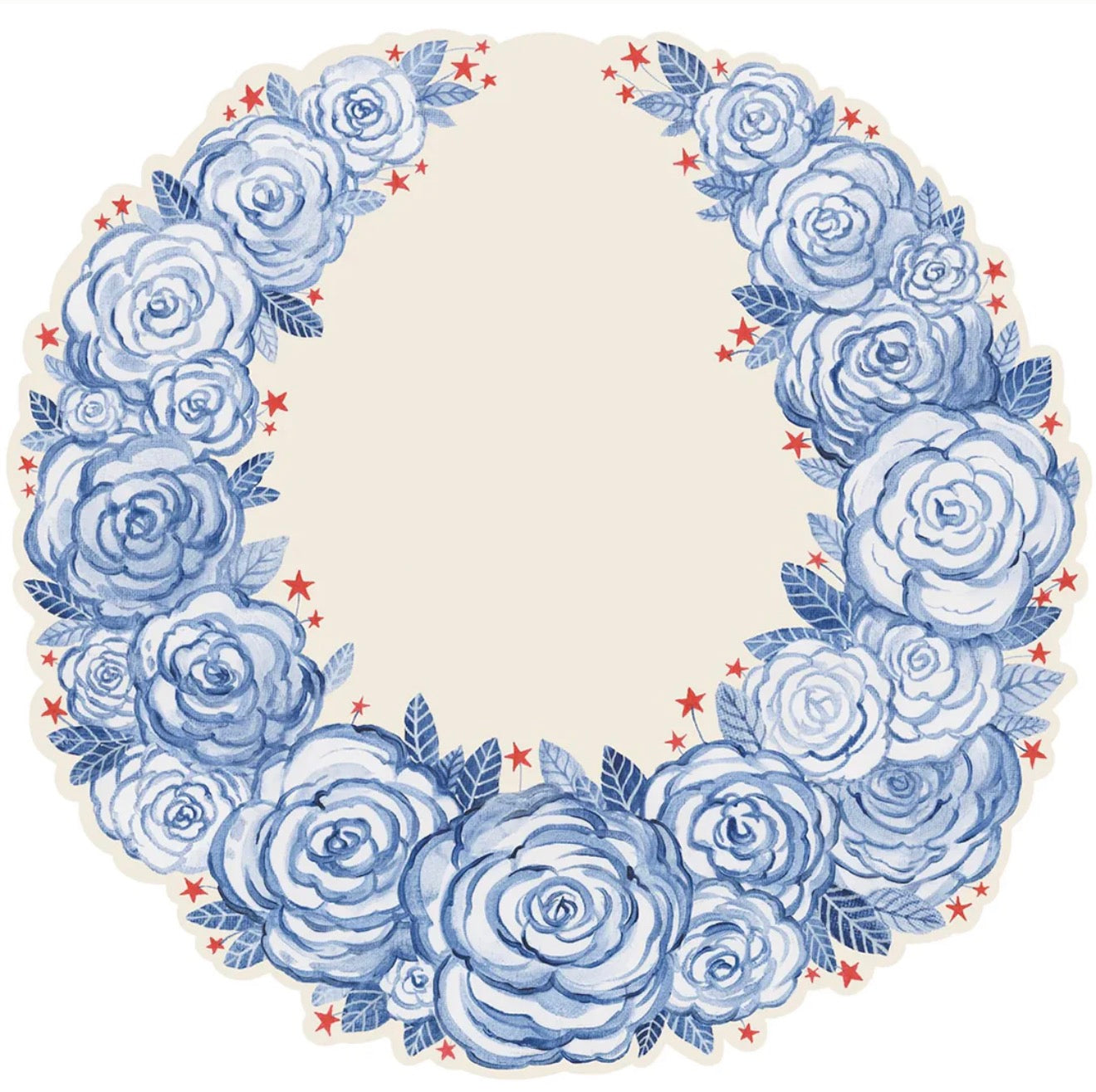 Hester & Cook Patriotic American Floral Wreath Placemats