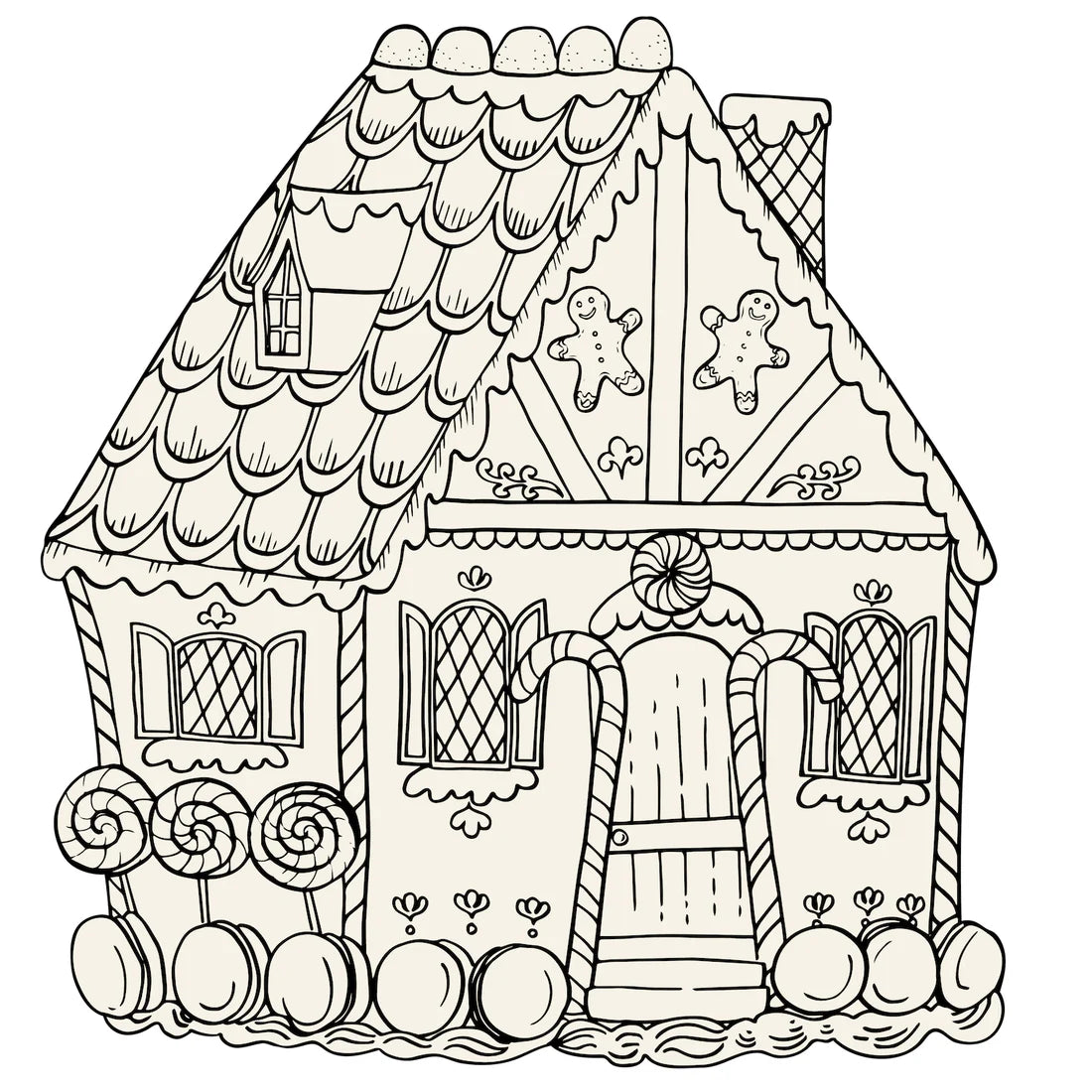 Hester & Cook Die Cut Gingerbread House Coloring Placemat
